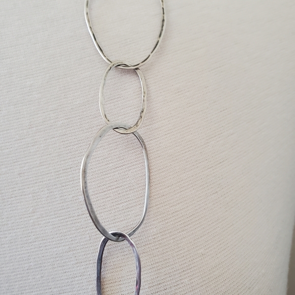 Silpada Bubble Up Sterling Silver Large Organically Shaped Link Necklace N2148 - Picture 7 of 9